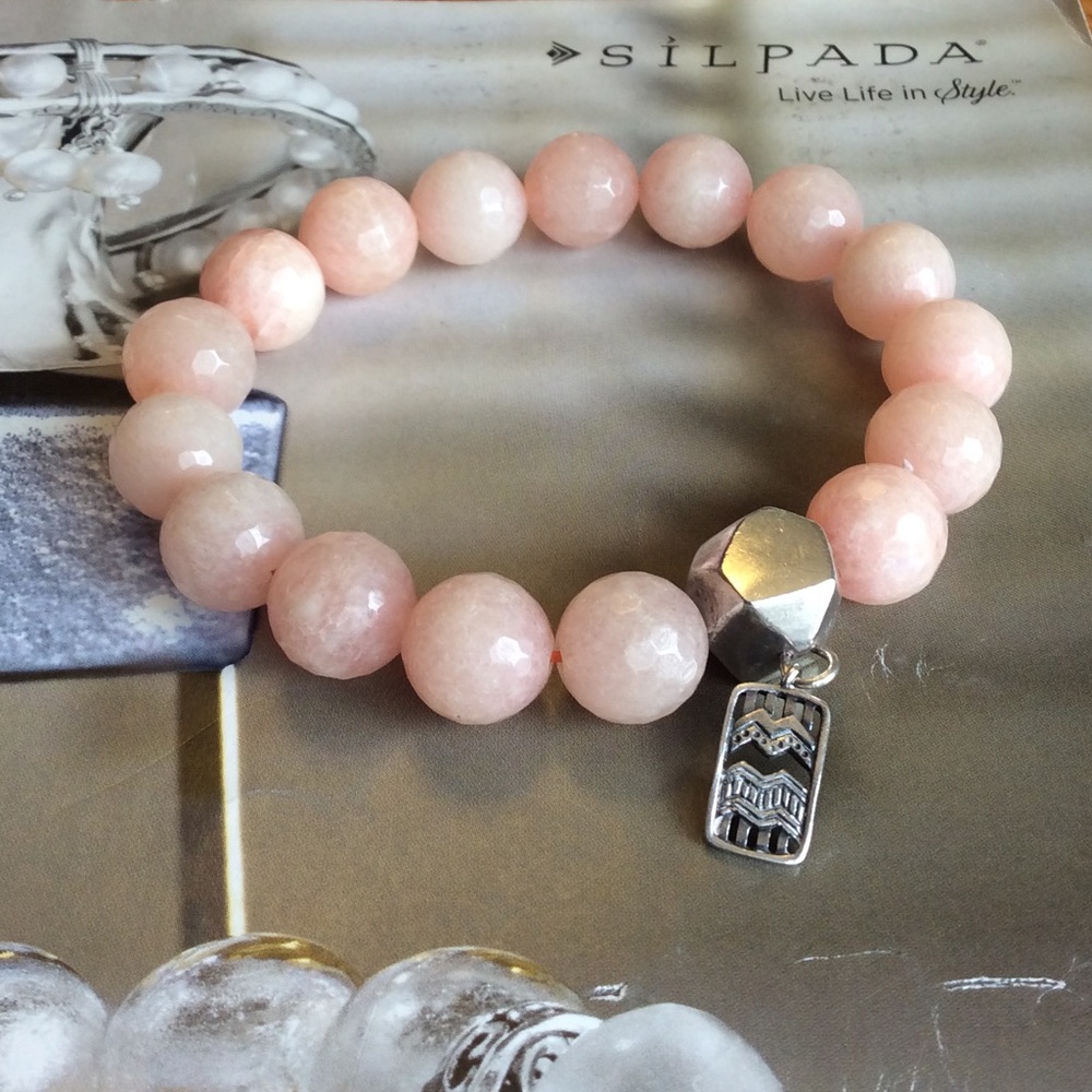 Silpada Pink Quartz Bracelet